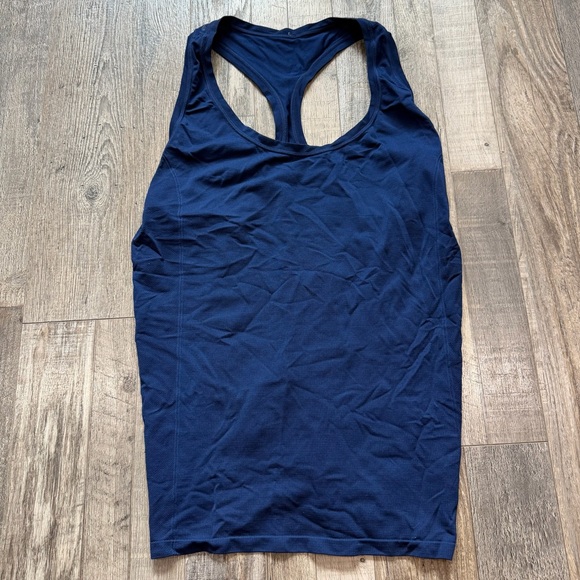 3/$10 Fabletics Blue Racerback Tank Top - Picture 2 of 5